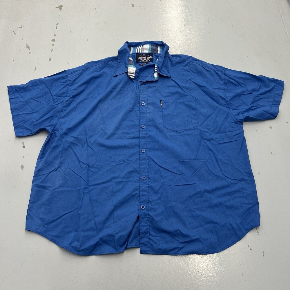 Vintage Y2K Ecko Unltd Shirt Mens Size 5XL Button Up Casual Short Sleeve Shirt